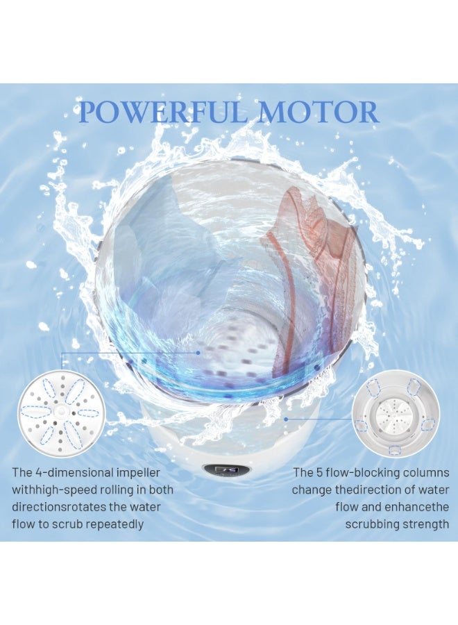 Arabest Washing Machine, Portable Rechargeable Mini Underwear Washing Machine with 1.5L Isolated Tub, Bionic Hand-Wash Technology, 3 Cleaning Modes, 3000mAh Battery for Travel, Camping & Dorm - Image 3